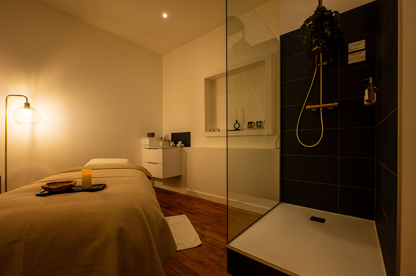 La cabine de soin du Spa Le Mont Anis